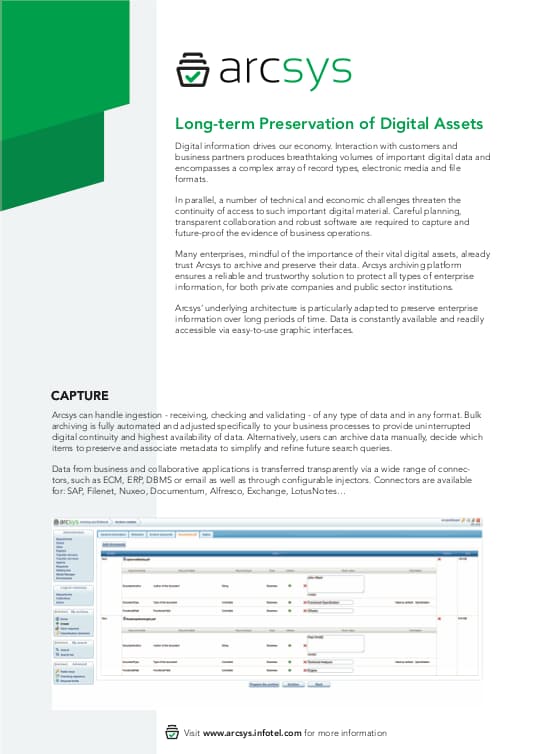 Long-term Preservation of Digital Asstes